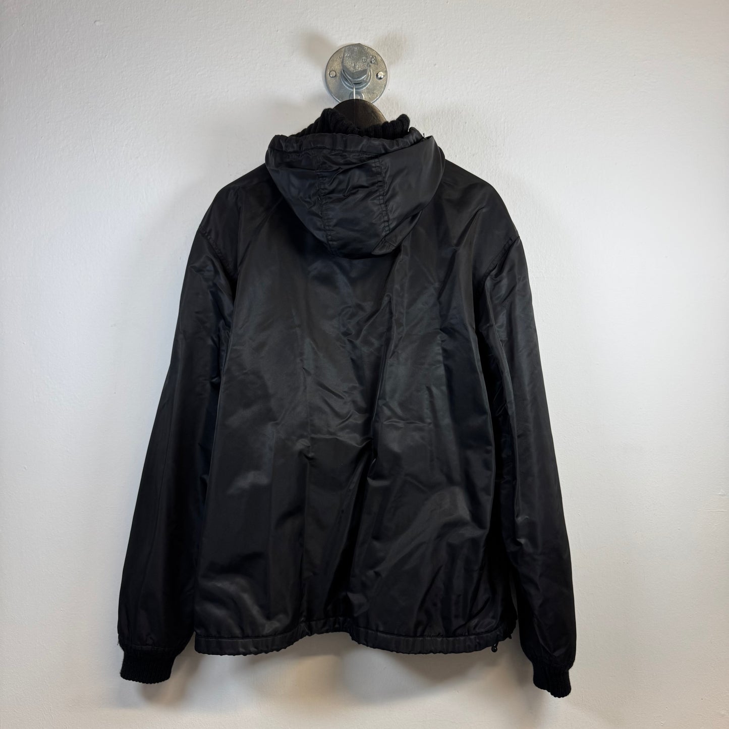 SCHOTT NYC Black Reversible Knit Hoodie Jacket