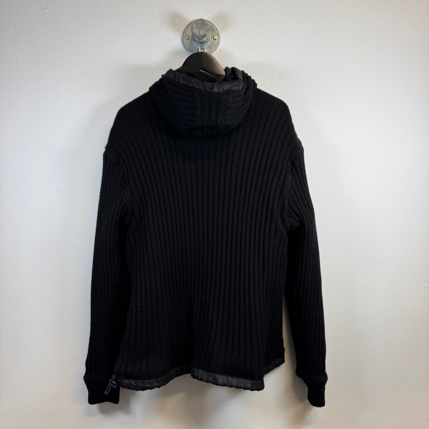 SCHOTT NYC Black Reversible Knit Hoodie Jacket