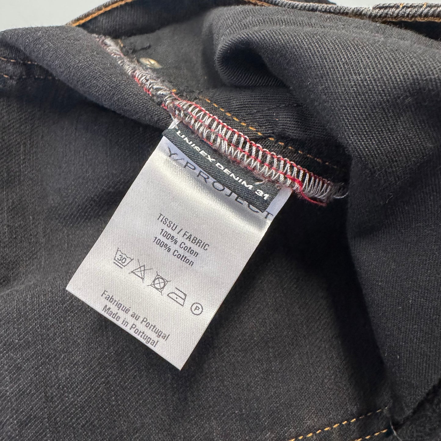 Y/PROJECT SS23 Black Faded Jeans