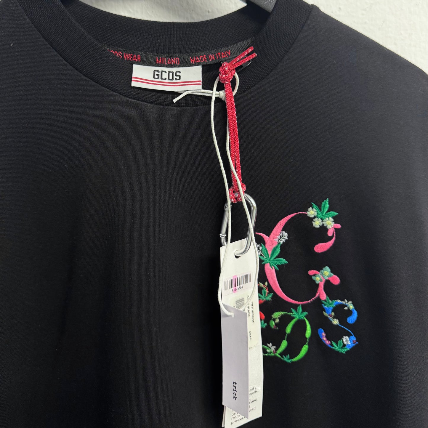 GCDS Embroidery Cropped Boxy TShirt