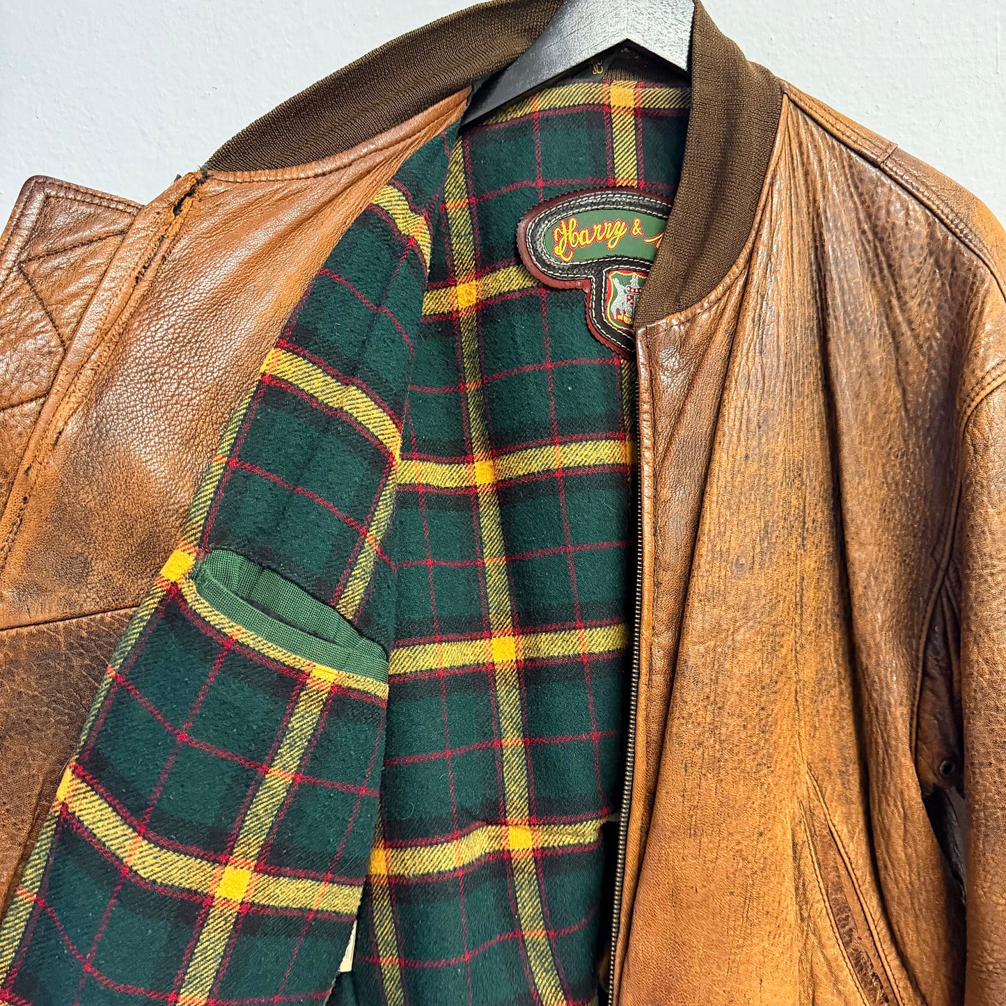 VINTAGE Leather Bomber Jacket