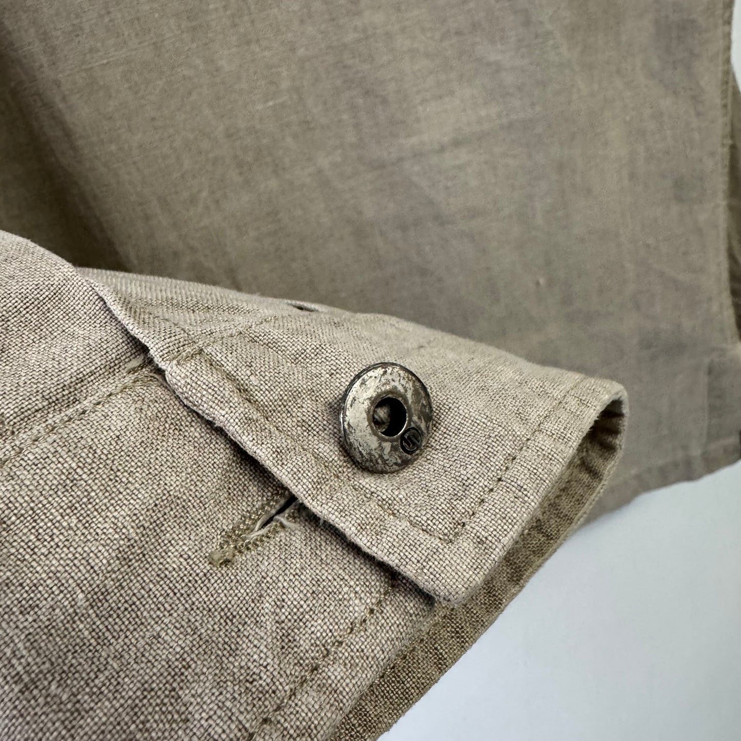 MASSIMO OSTI Heavy Raw Linen Over Shirt Jacket