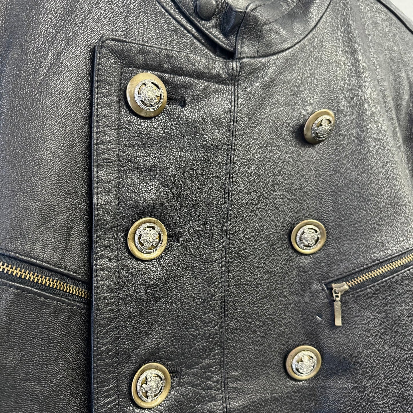 MARITHÉ & FRANÇOIS GIRBAUD Vintage Double Breasted Leather Jacket