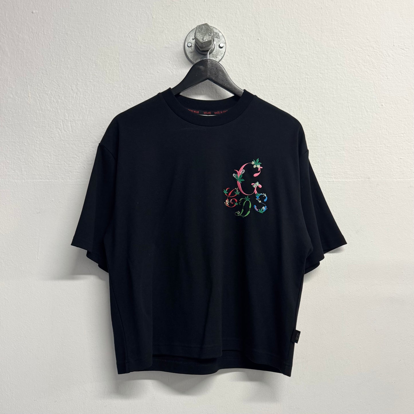 GCDS Embroidery Cropped Boxy TShirt