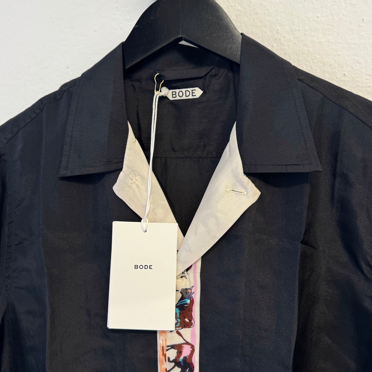 BODE Buffalo Pattern Silk Shirt NWT