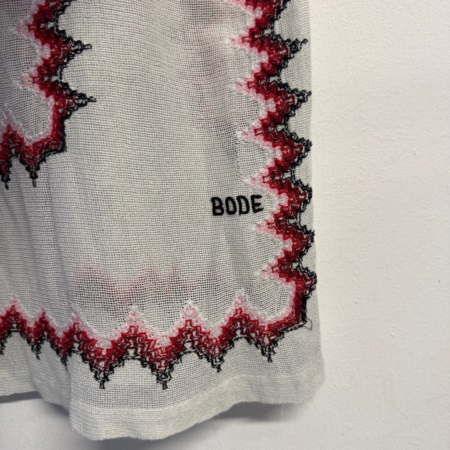 BODE Off-White Loop Mesh Shirt Zig Zag