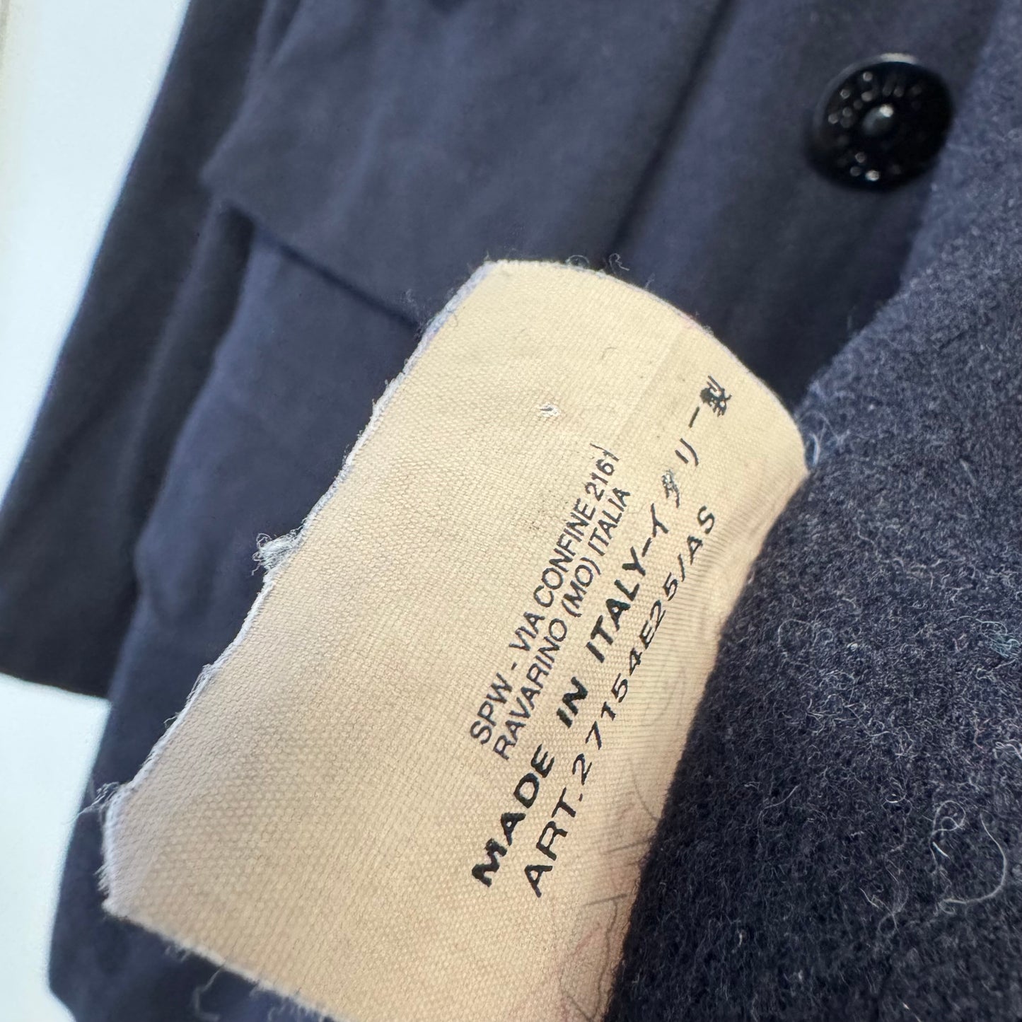 STONE ISLAND AW1997 Green Edge Badge 4-Pocket Safari Wool Coat