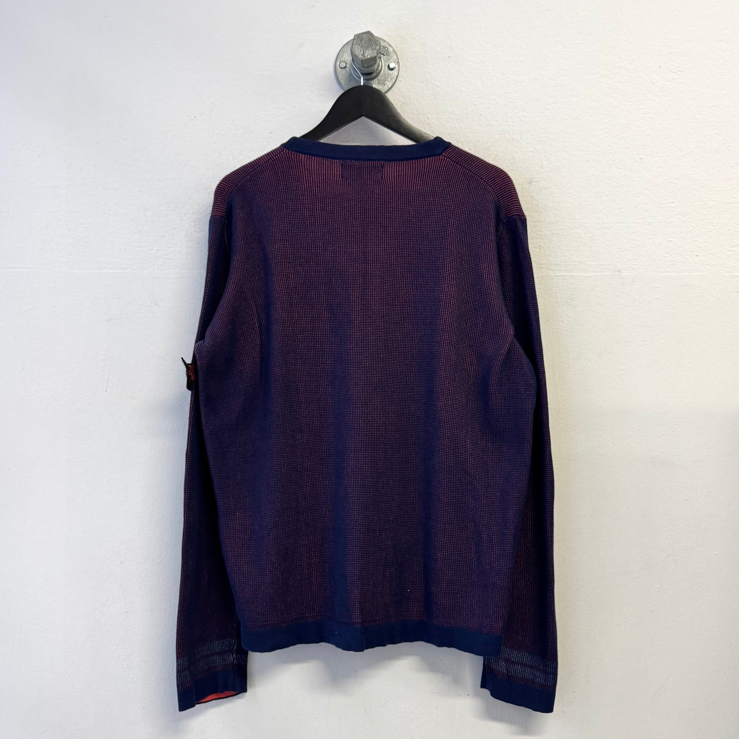 STONE ISLAND Iridescent Two Tone Wafle Knit Jumper
