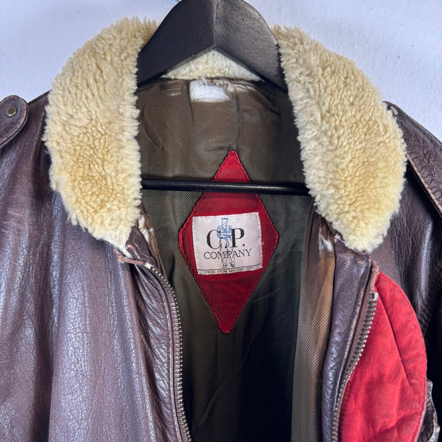 C.P. COMPANY 1980s Dutch Police Leather Jacket