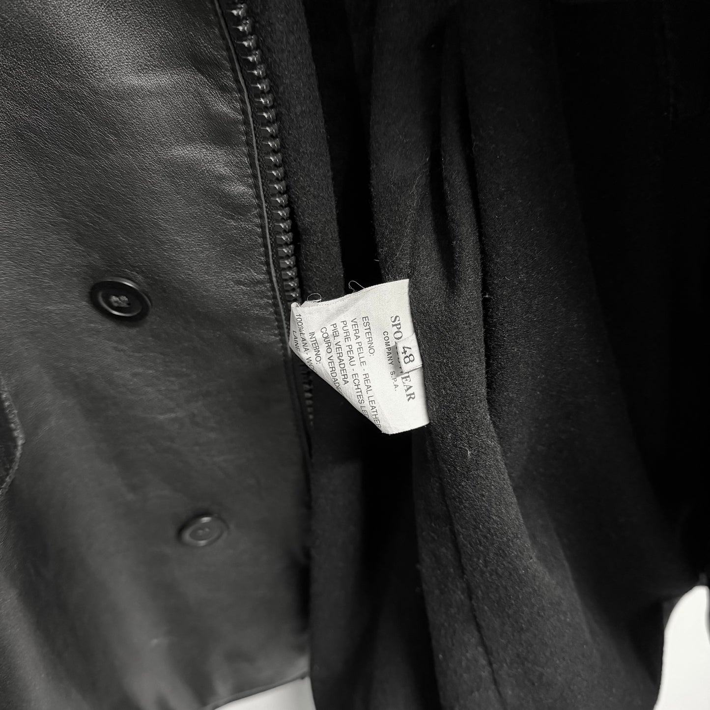 C.P. COMPANY Vintage Leather Coat Jacket