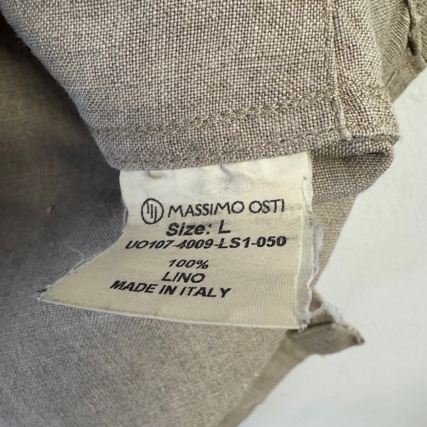MASSIMO OSTI Heavy Raw Linen Over Shirt Jacket