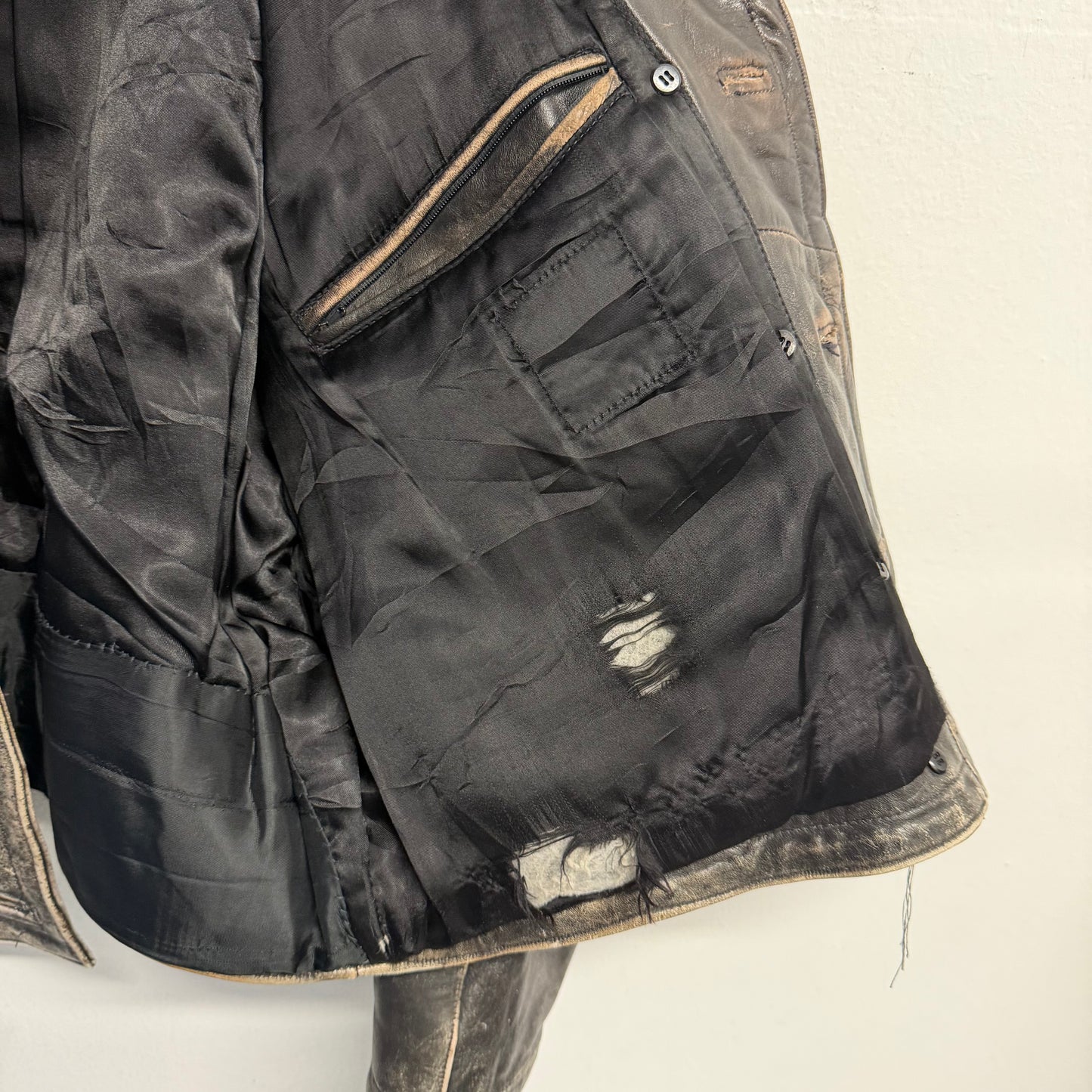 VINTAGE 1950s German Military Motorcycle Leather Jacket