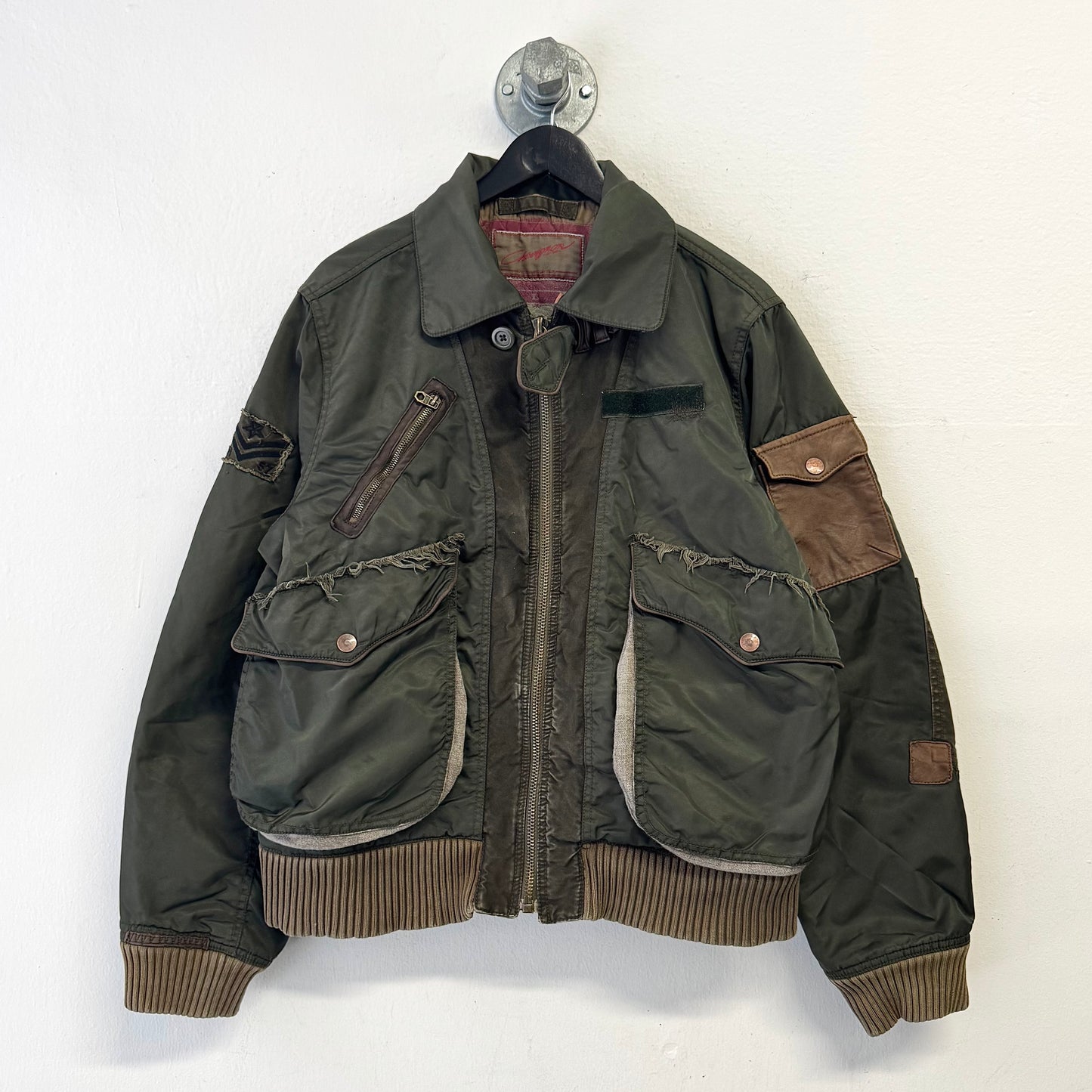 CHEVIGNON Bomber Jacket Leather Details