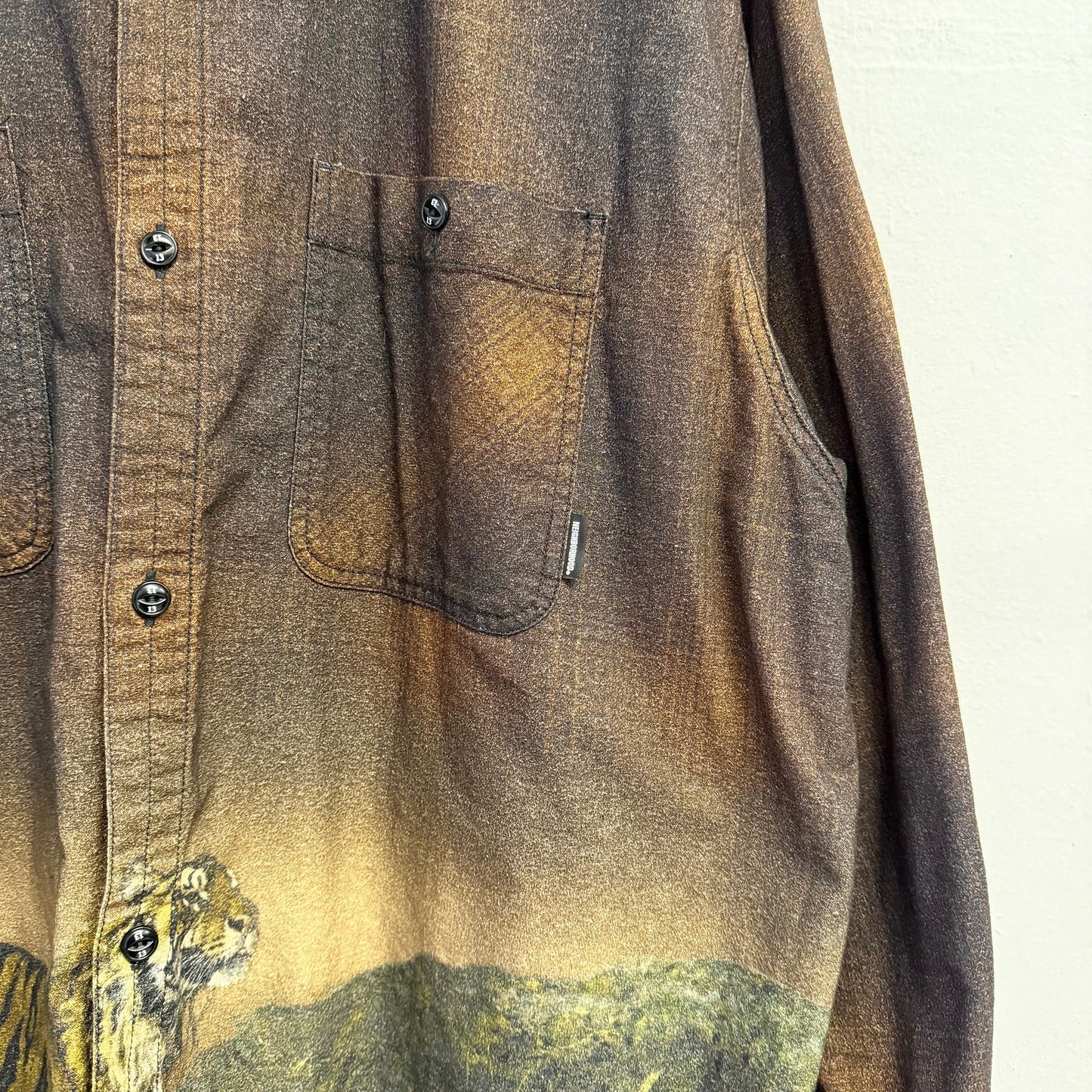 NEIGHBORHOOD Tiger Print Plaid Shirt
