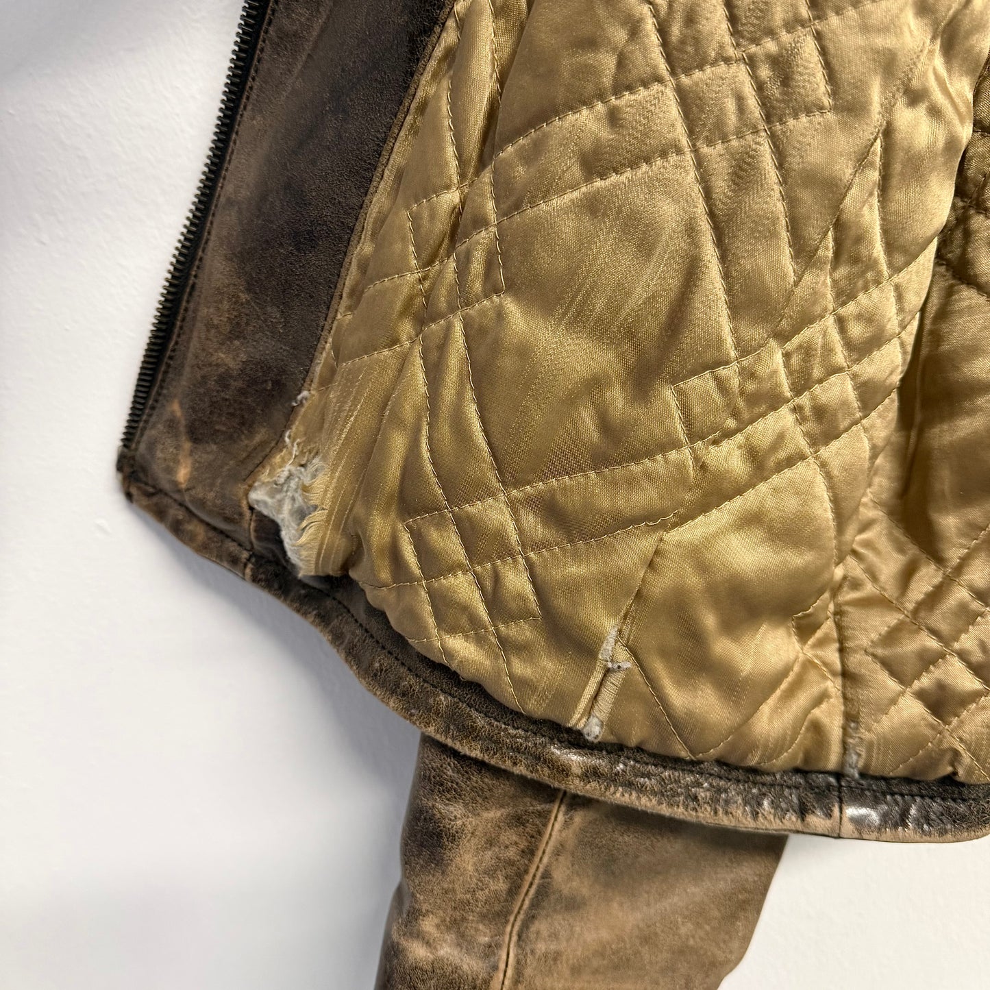 THEDI LEATHERS Vintage Faded Racer Leather Jacket