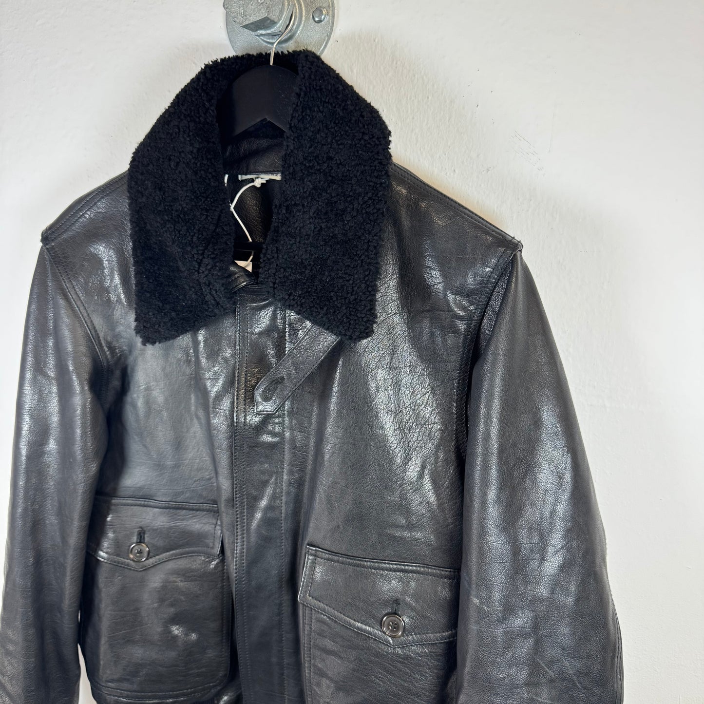 C.G. STUDIO FIRENZE Aviator Leather Jacket