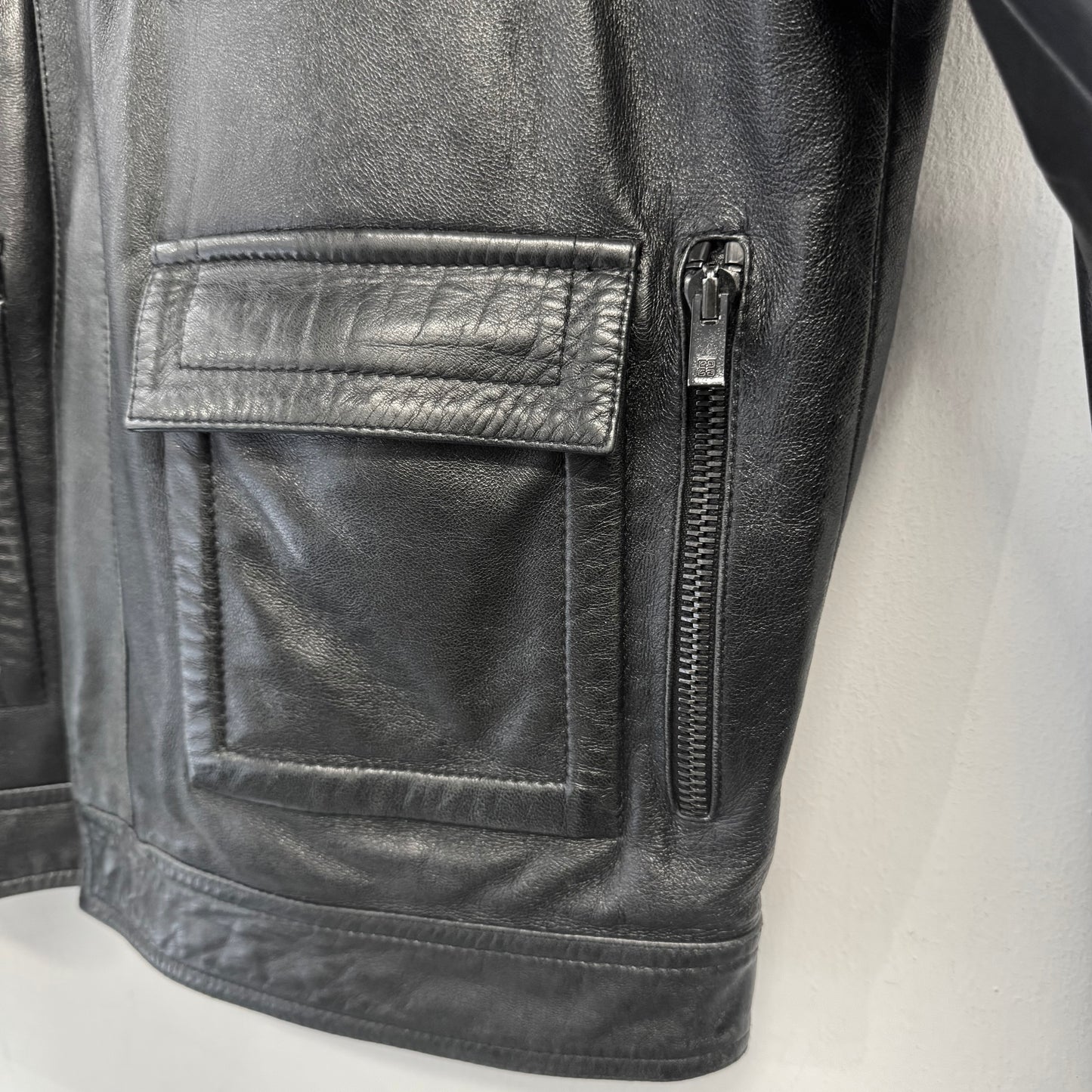 GIVENCHY AW00 Military Multi-Pocket Leather Jacket