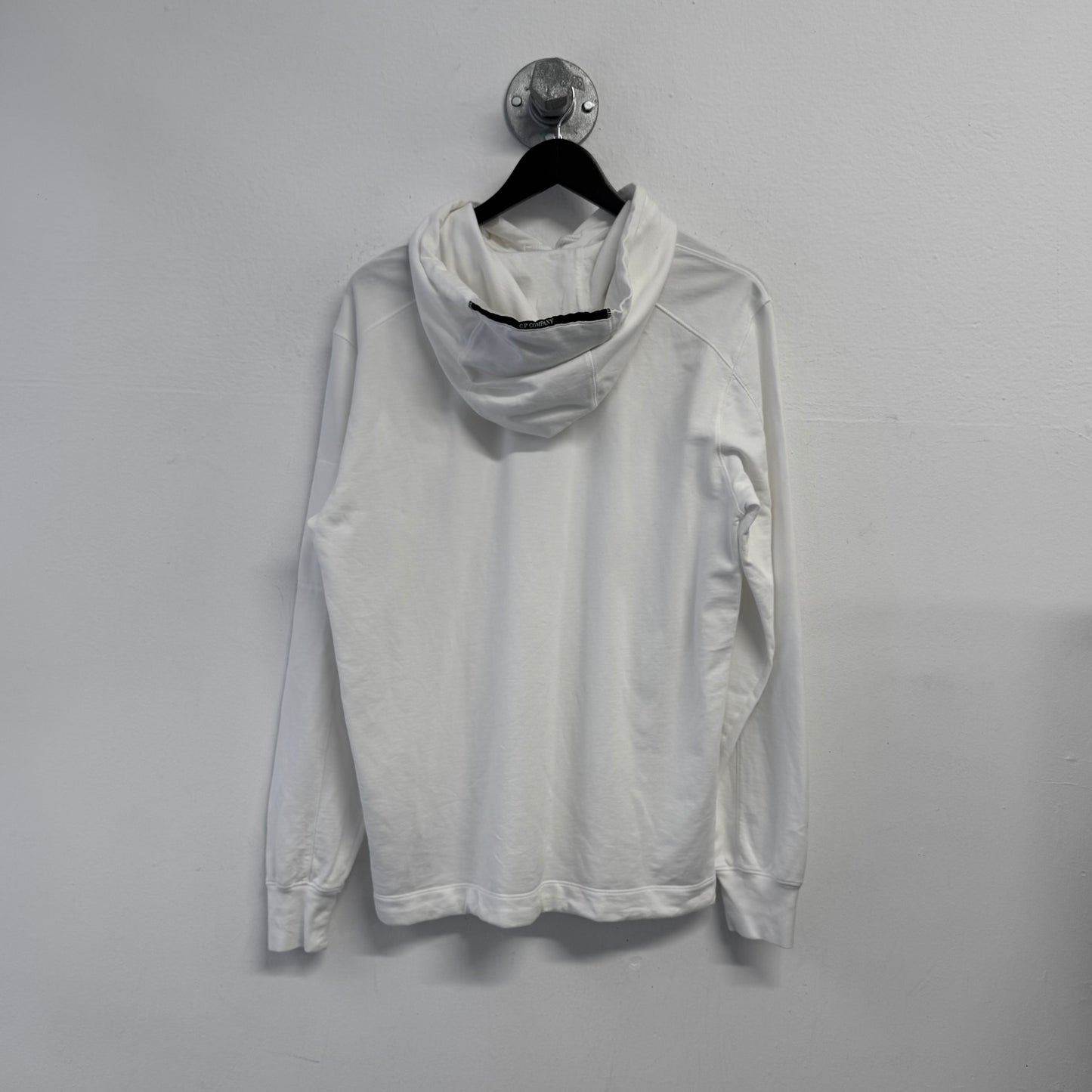C.P. COMPANY Arm Lens White Hoodie