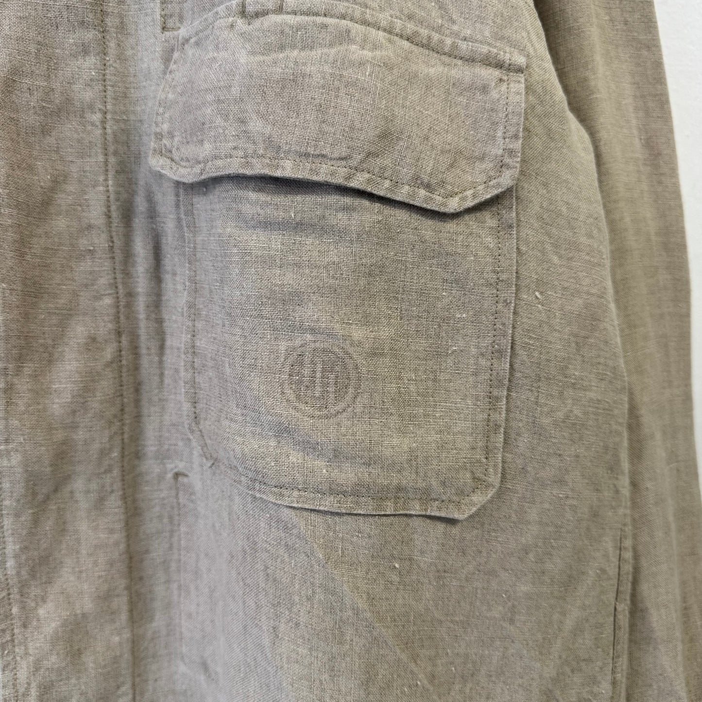 MASSIMO OSTI Heavy Raw Linen Over Shirt Jacket
