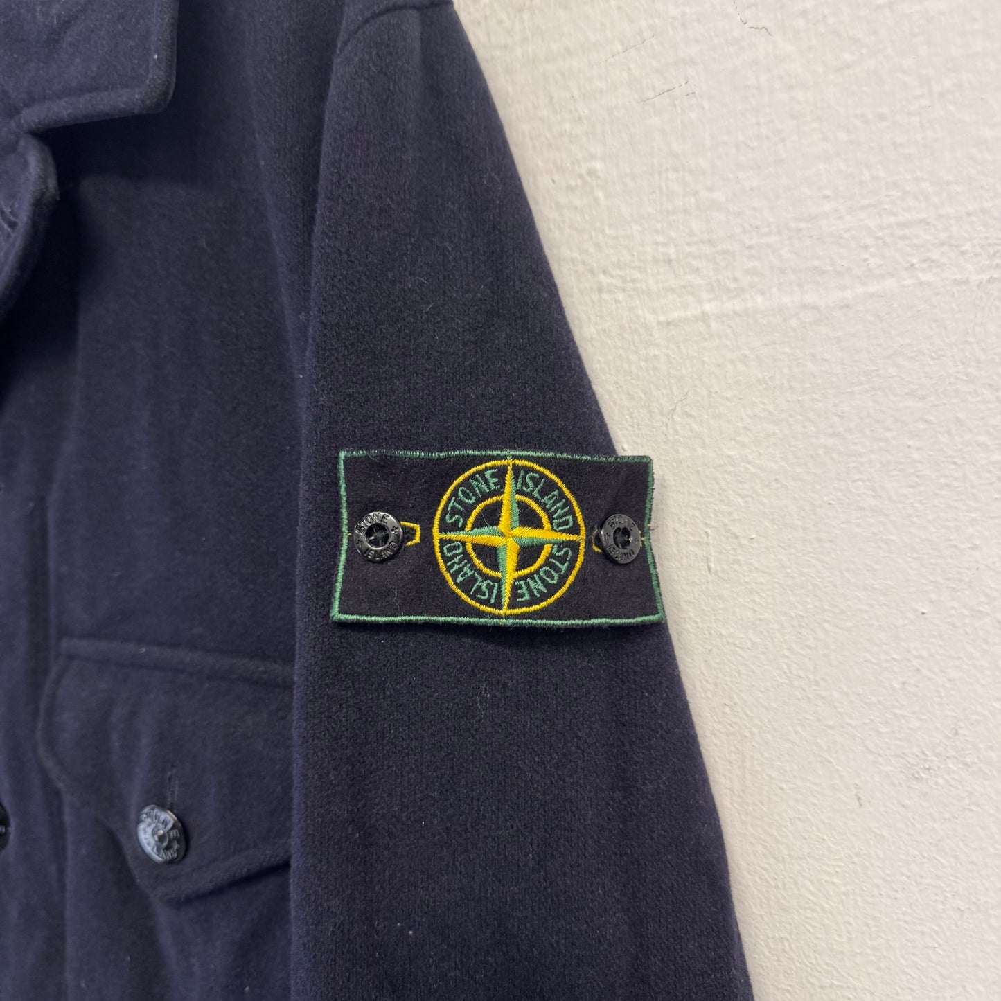 STONE ISLAND AW1997 Green Edge Badge 4-Pocket Safari Wool Coat