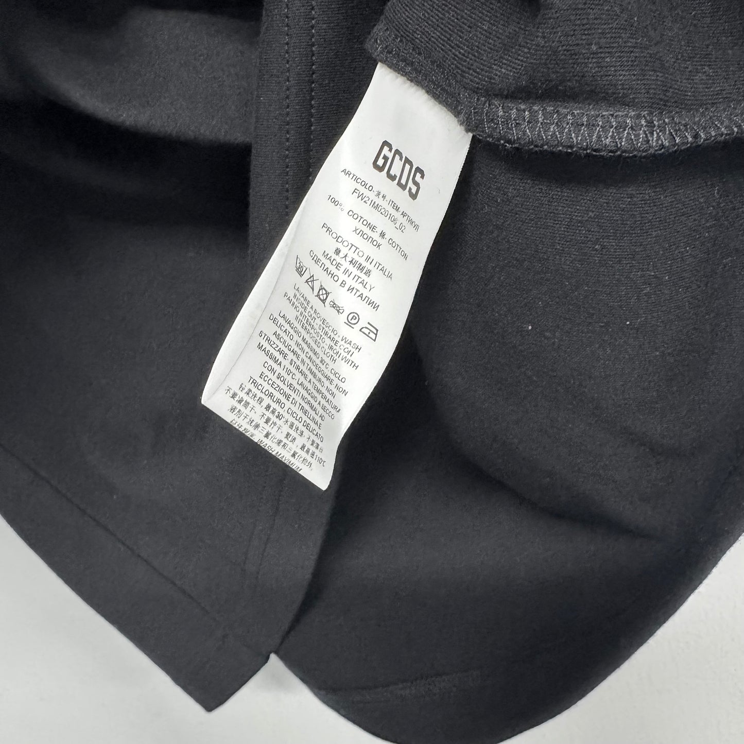 GCDS Embroidery Cropped Boxy TShirt