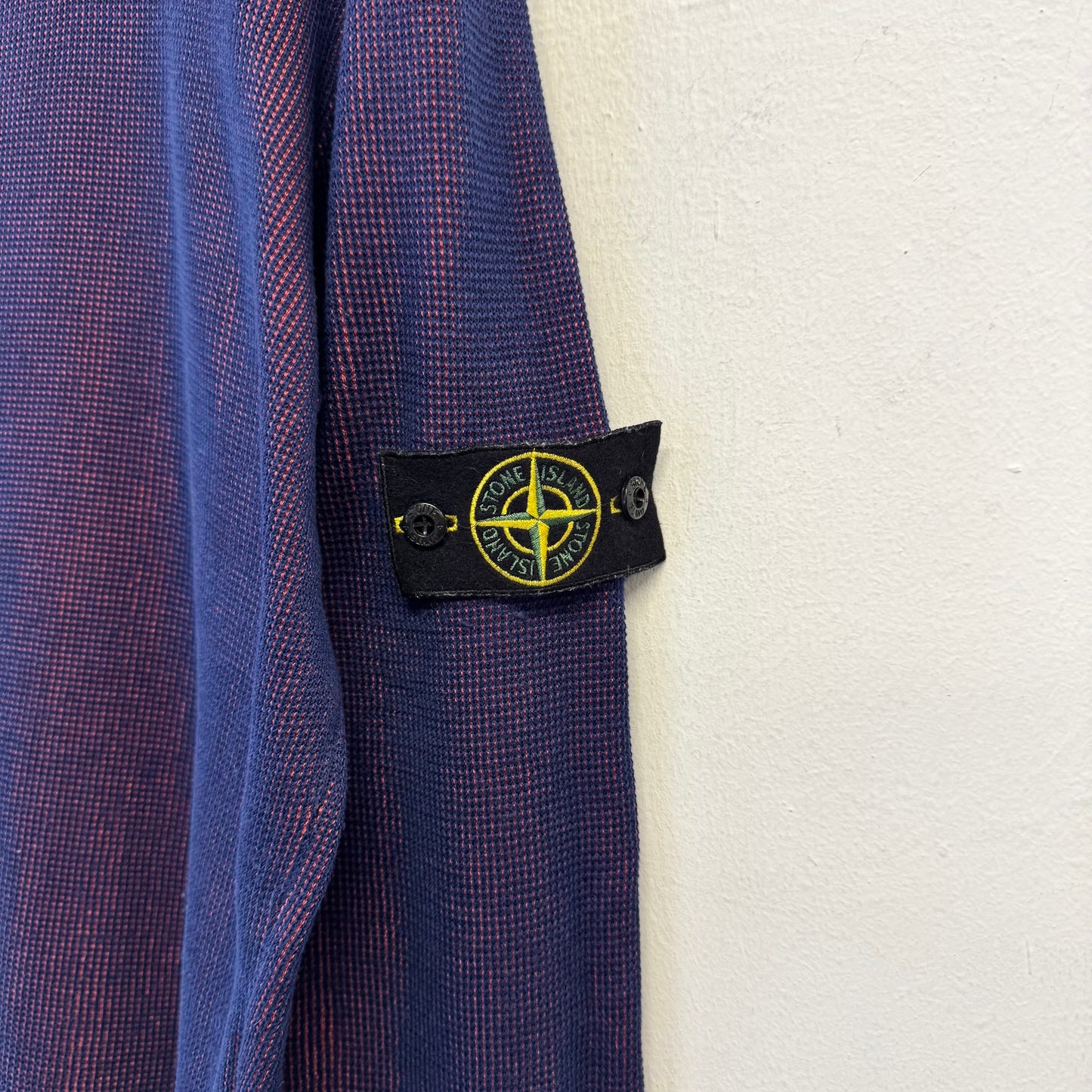 STONE ISLAND Iridescent Two Tone Wafle Knit Jumper