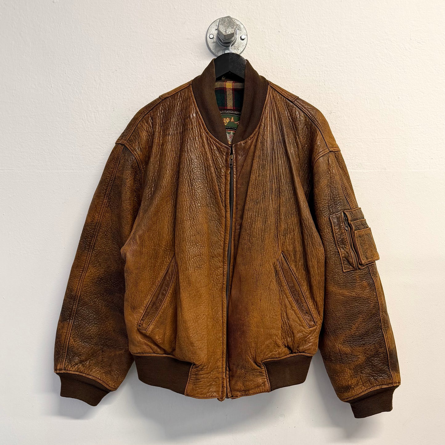 VINTAGE Leather Bomber Jacket
