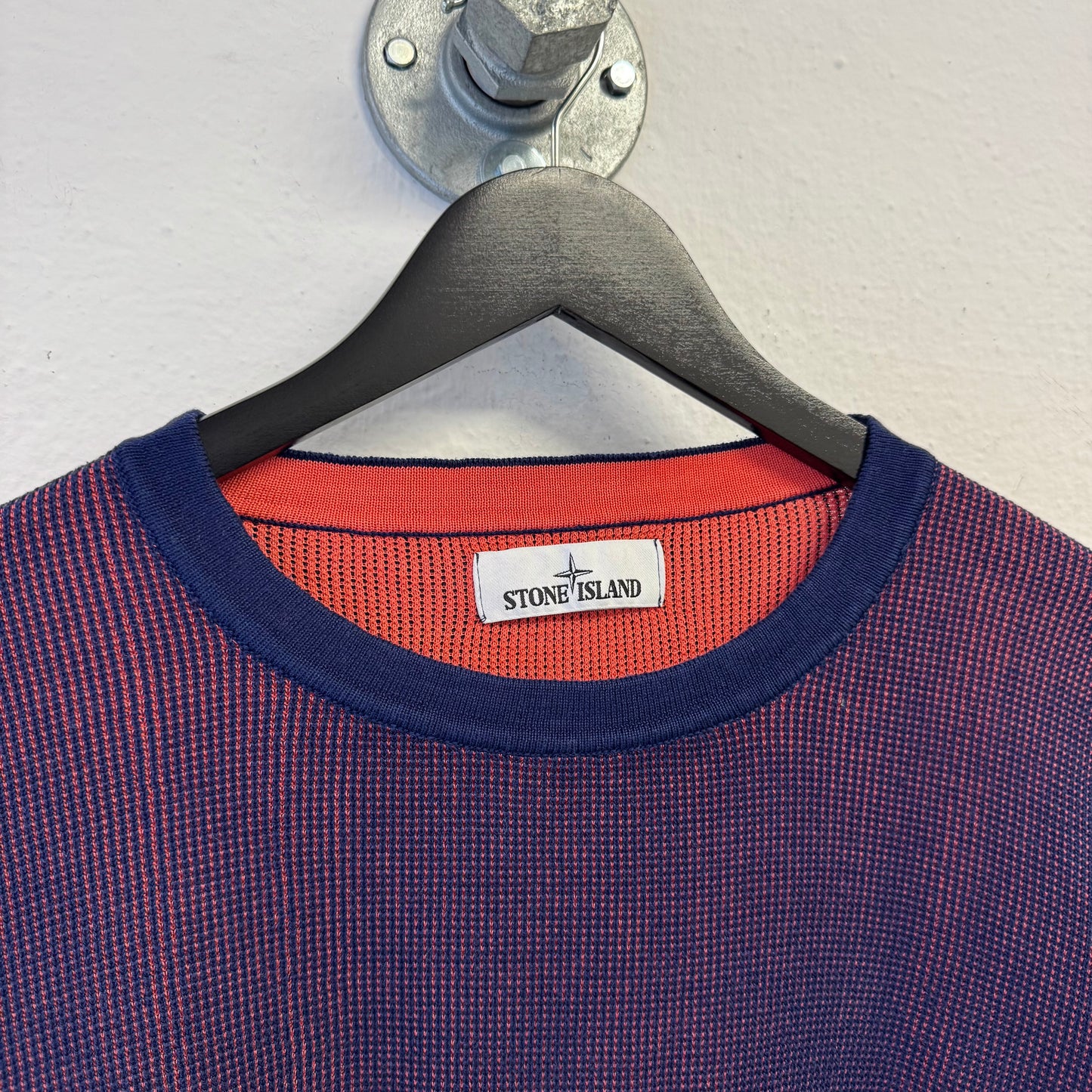 STONE ISLAND Iridescent Two Tone Wafle Knit Jumper