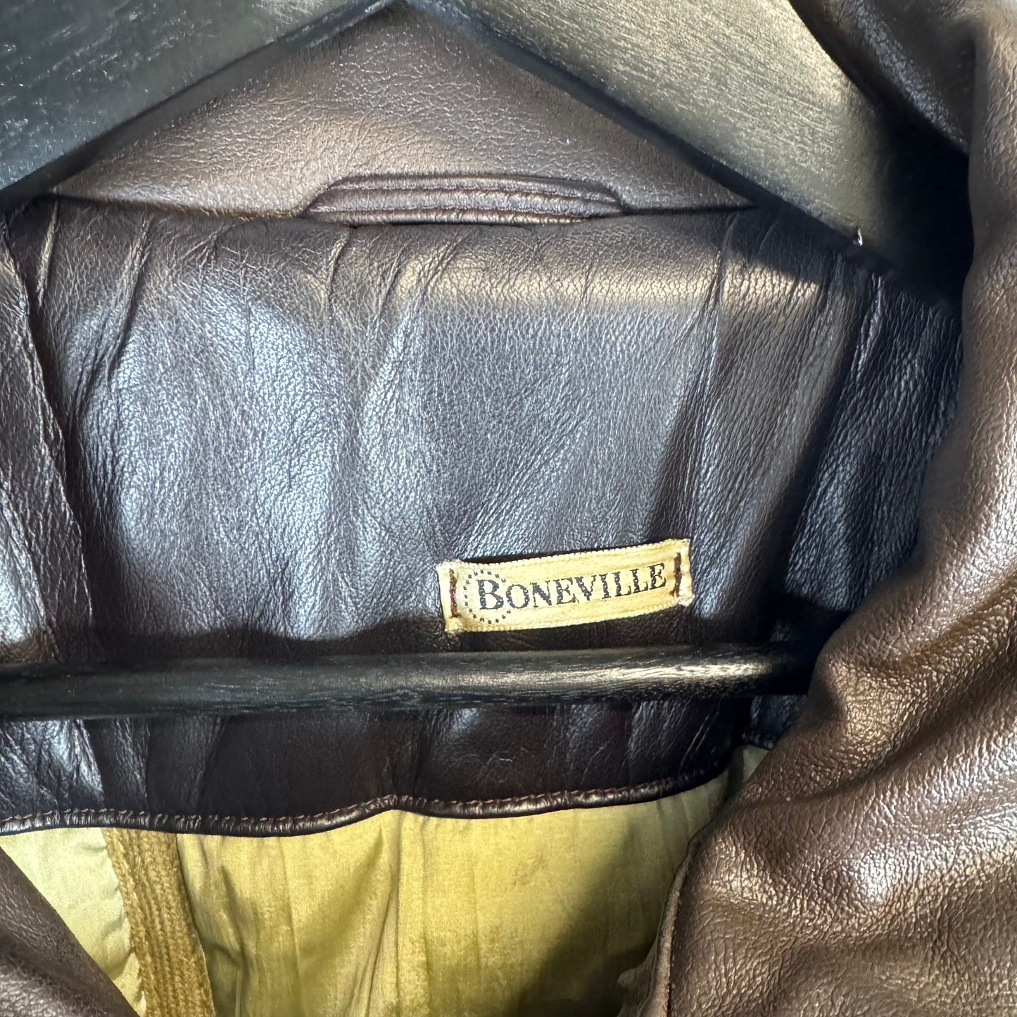BONEVILLE 1987 Insulated A-2 Aviator Flight Leather Jacket