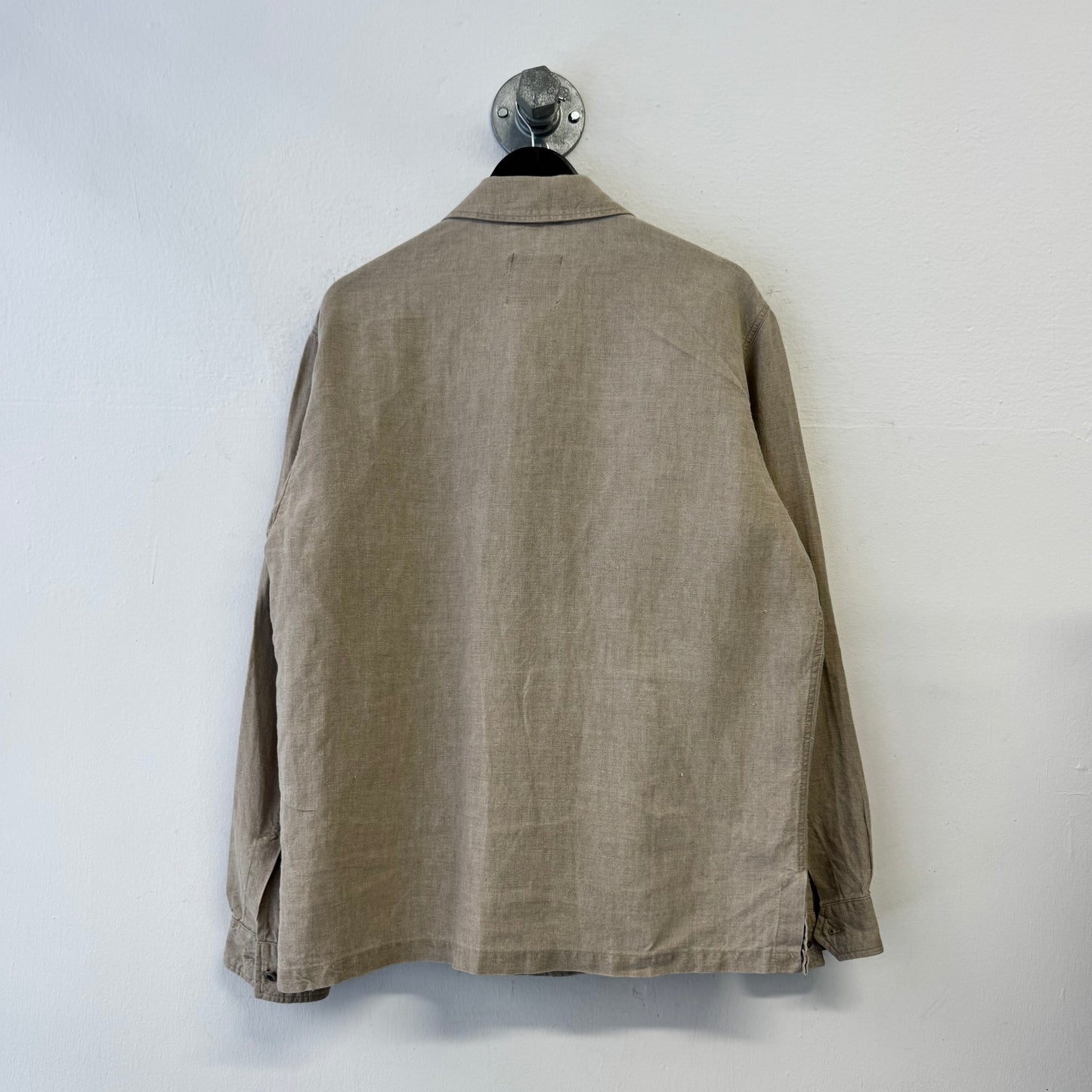 MASSIMO OSTI Heavy Raw Linen Over Shirt Jacket