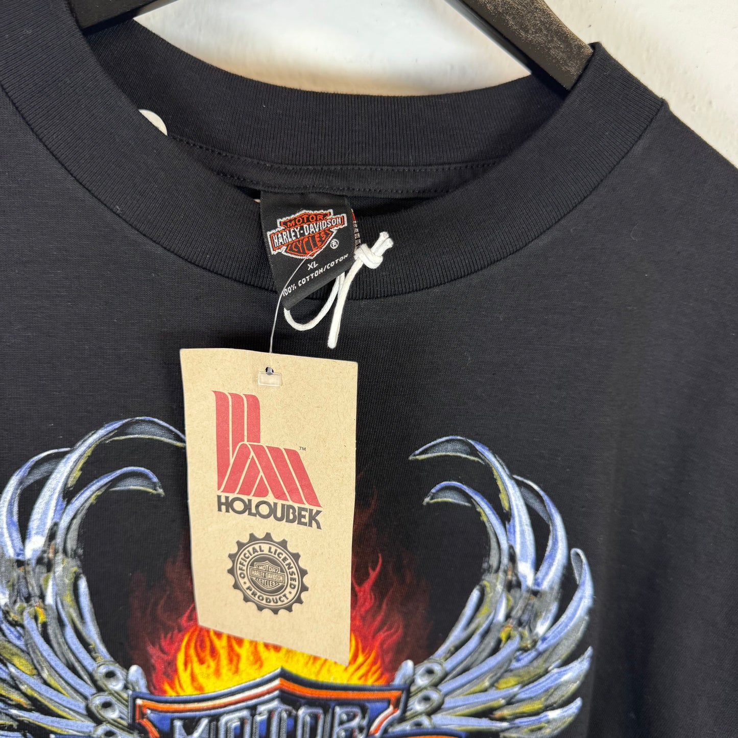HARLEY DAVIDSON 1999 Holoubek NOS Chrome Wings Vintage Tshirt