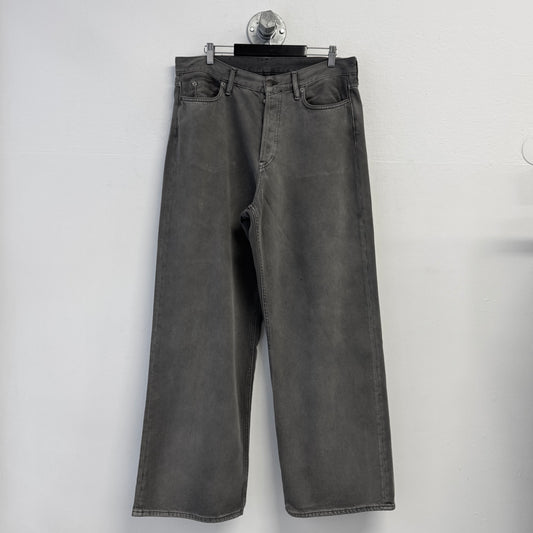 ACNE STUDIOS 1981M FN Saxon Oversized Wide Leg Denim Jeans Pants