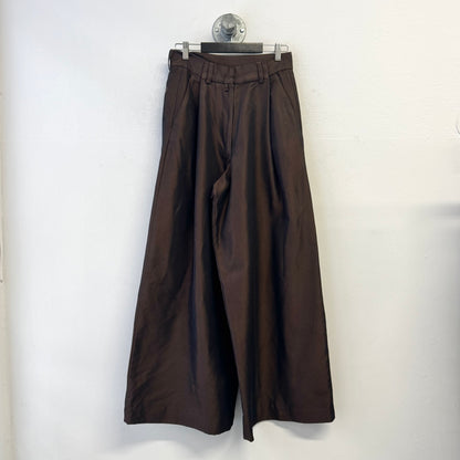 DRIES VAN NOTEN Wide Leg Pleated Chameleon Pants