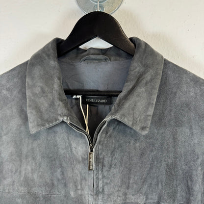 RENÉ LEZARD Suede Grey Leather Jacket