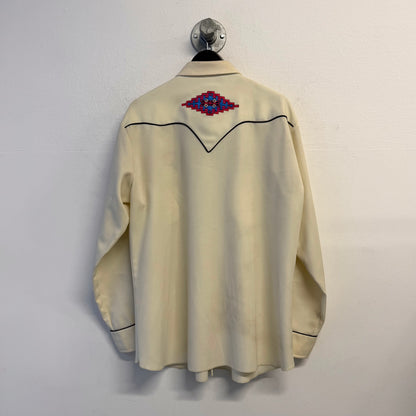 H BAR C Vintage Western Embroidered Indian Shirt