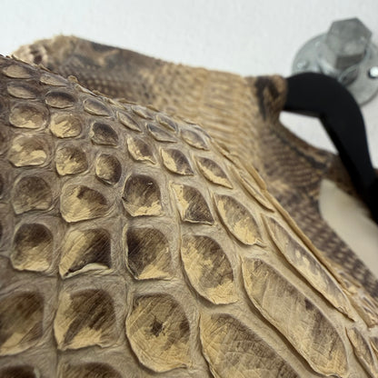 VINTAGE Real Bookmatched Full Python Snake Leather Jacket