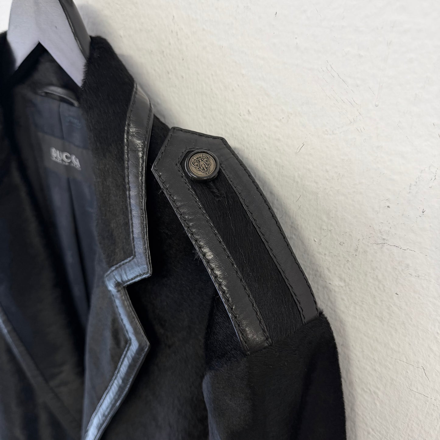 GUCCI By TOM FORD 00s Vintage Pony Hair Leather Blazer Jacket