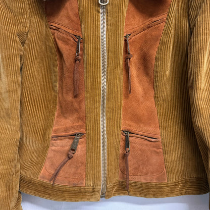 DOLCE & GABBANA Camel Suede Biker Jacket