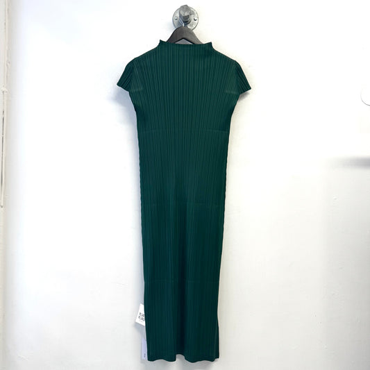 ISSEY MIYAKE PLEATS PLEASE Green Long Dress
