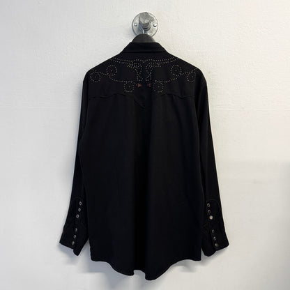 SCULLY Vintage Embroidered Western Rodeo Cowboy Shirt