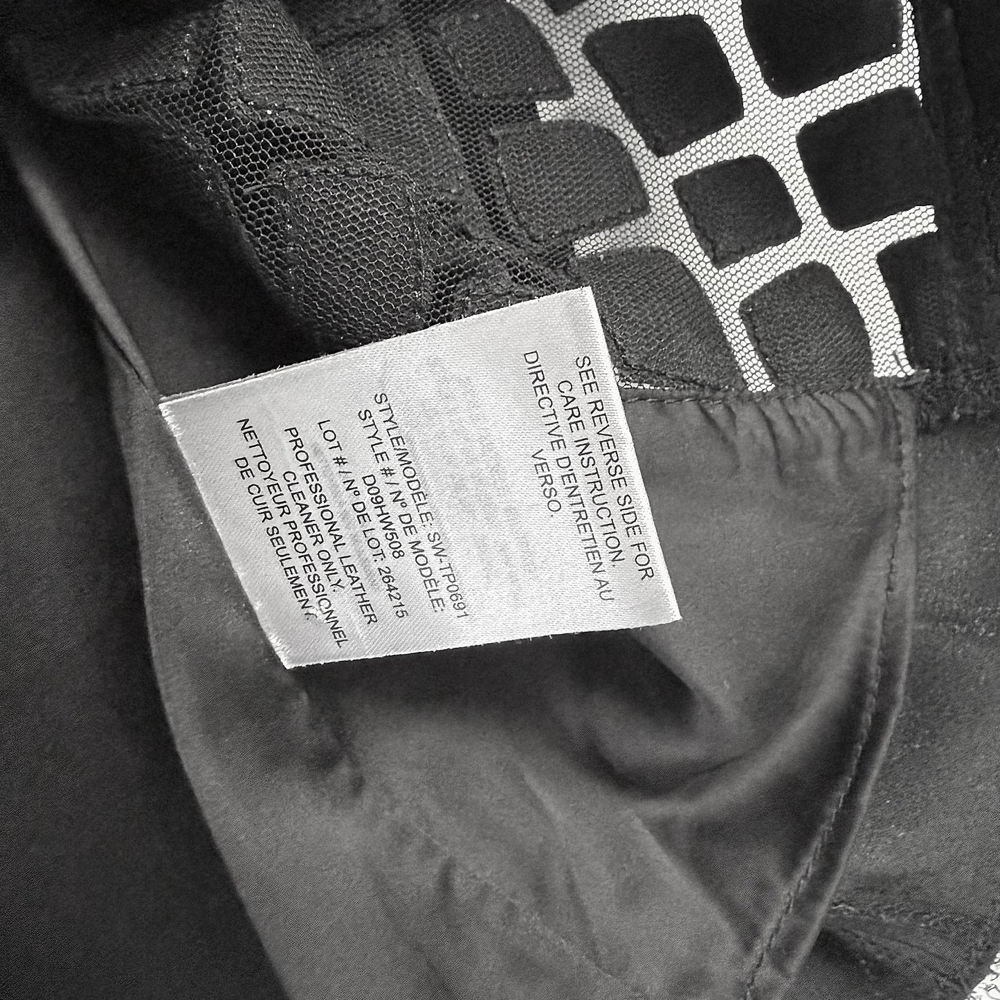 HELMUT LANG 2014 Lamb Leather Cutout Mesh Tank Top