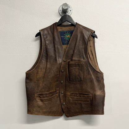 VINTAGE Italian Leather Vest