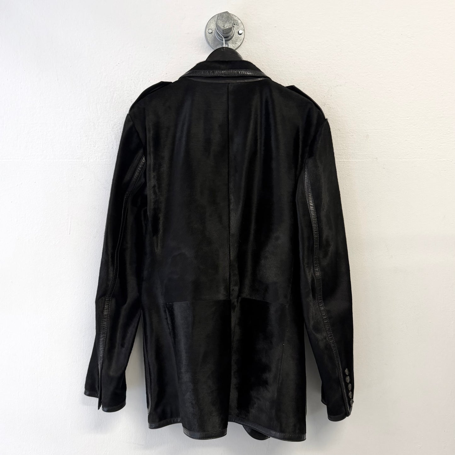 GUCCI By TOM FORD 00s Vintage Pony Hair Leather Blazer Jacket