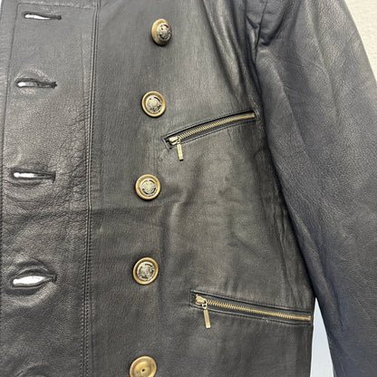 MARITHÉ & FRANÇOIS GIRBAUD Vintage Double Breasted Leather Jacket