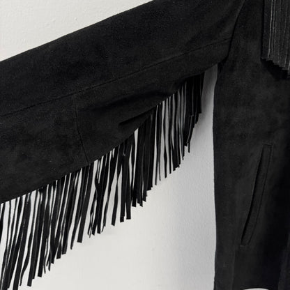 VINTAGE Suede Flared Biker Leather Jacket