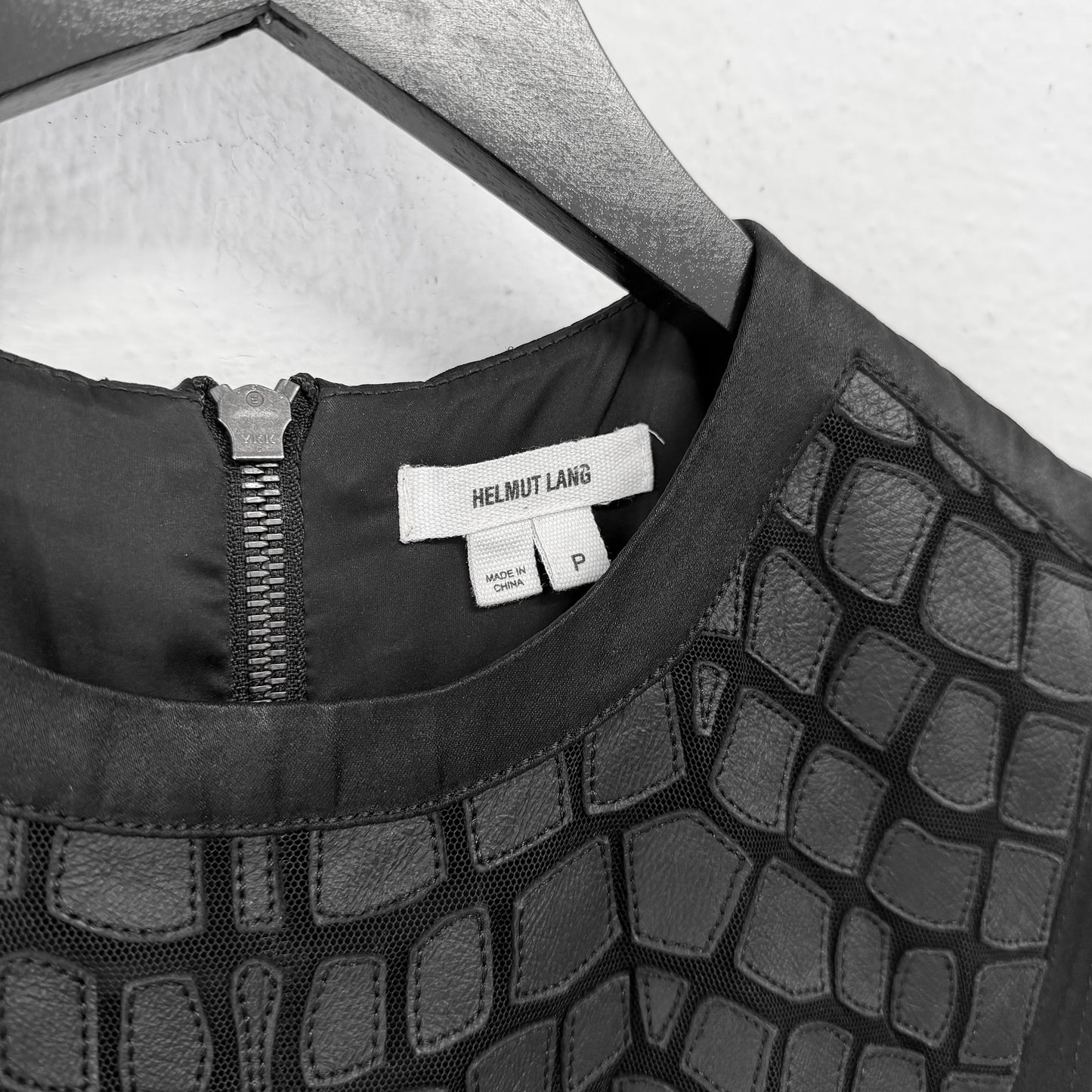 HELMUT LANG 2014 Lamb Leather Cutout Mesh Tank Top