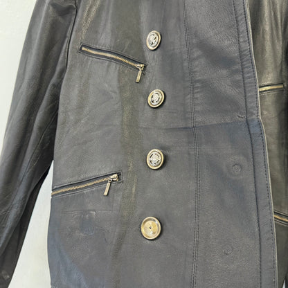 MARITHÉ & FRANÇOIS GIRBAUD Vintage Double Breasted Leather Jacket