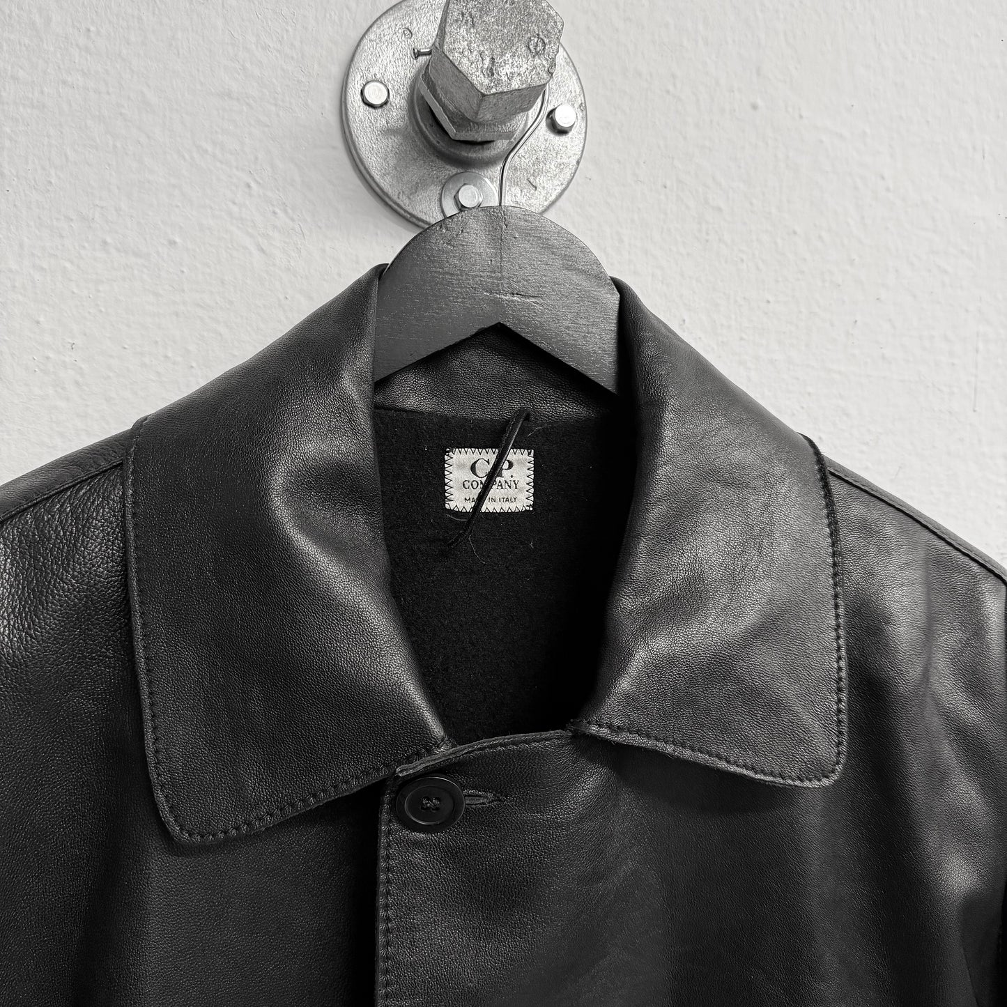 C.P. COMPANY Vintage Leather Coat Jacket