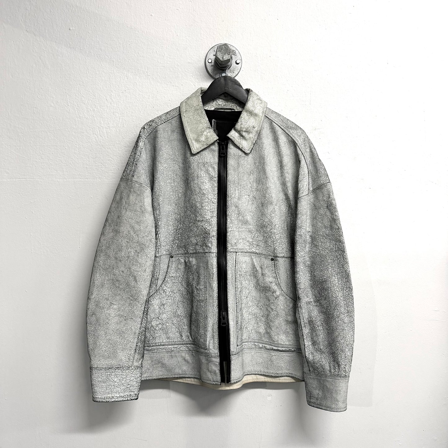 HUGO BOSS Cracked Leather Jacket