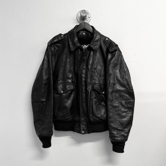 SCHOTT Vintage A-2 Flight Leather Bomber Jacket